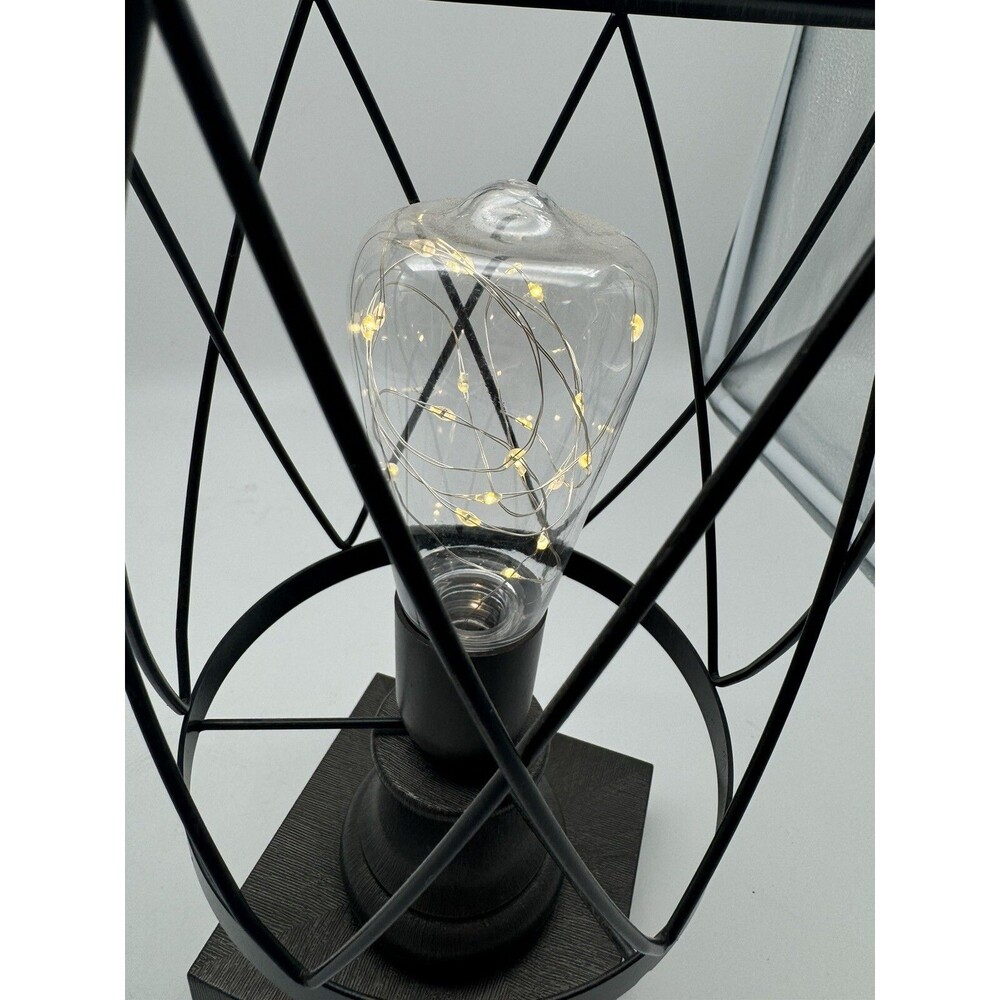 Home Led Metal Light Battery-Operated  Decoration Light 11" tall 5.75" Diameter - Picture 5 of 6